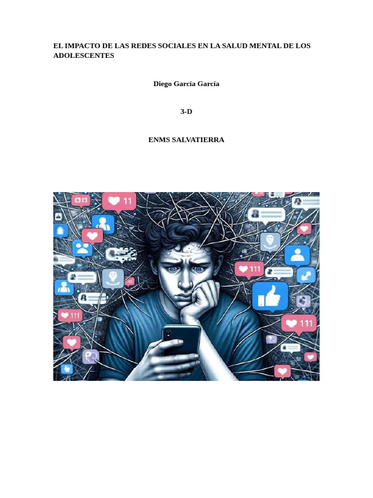Impacto de Las Redes Sociales en Los Adolescentes | PDF | Acoso ...