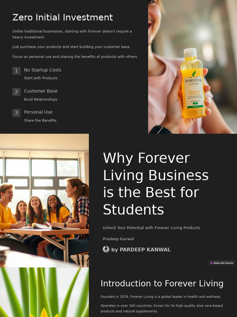 Start Your Forever Living Business Today | PDF | Entrepreneurship ...