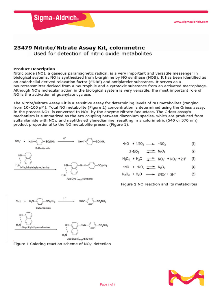 Nitrite Kit | PDF | Nitrate | Nitrite