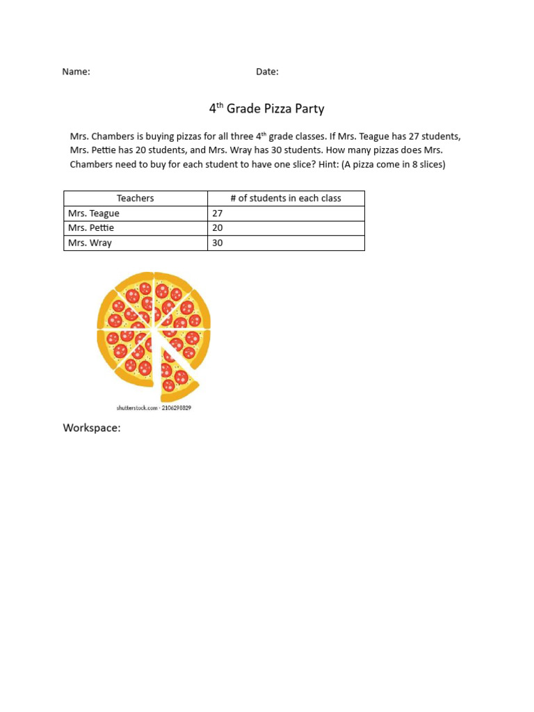 4th Grade Pizza Party 3 | PDF