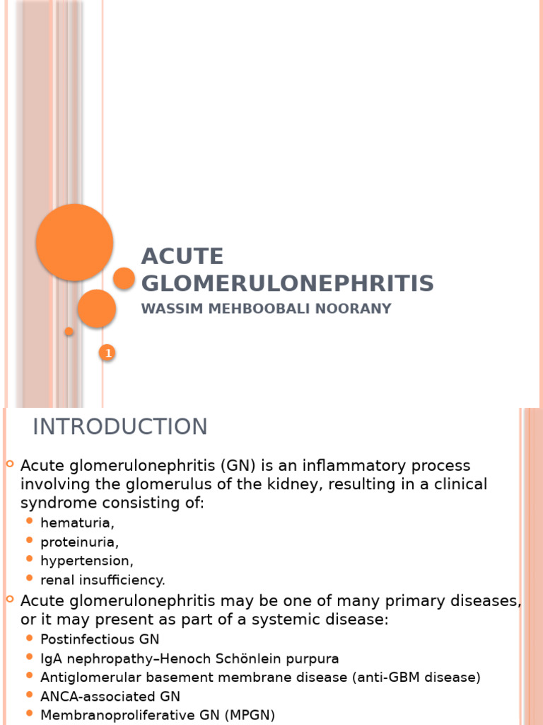 Lecture 21 ACUTE GLOMERULONEPHRITIS | PDF | Kidney Disease | Causes Of ...