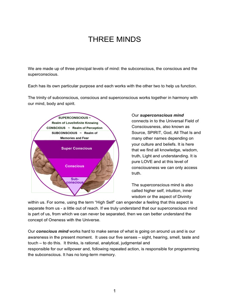 Understanding the Three Levels of Mind | PDF | Mind | Consciousness
