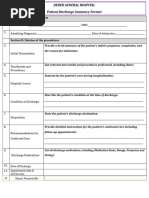 Standard Discharge Card | PDF