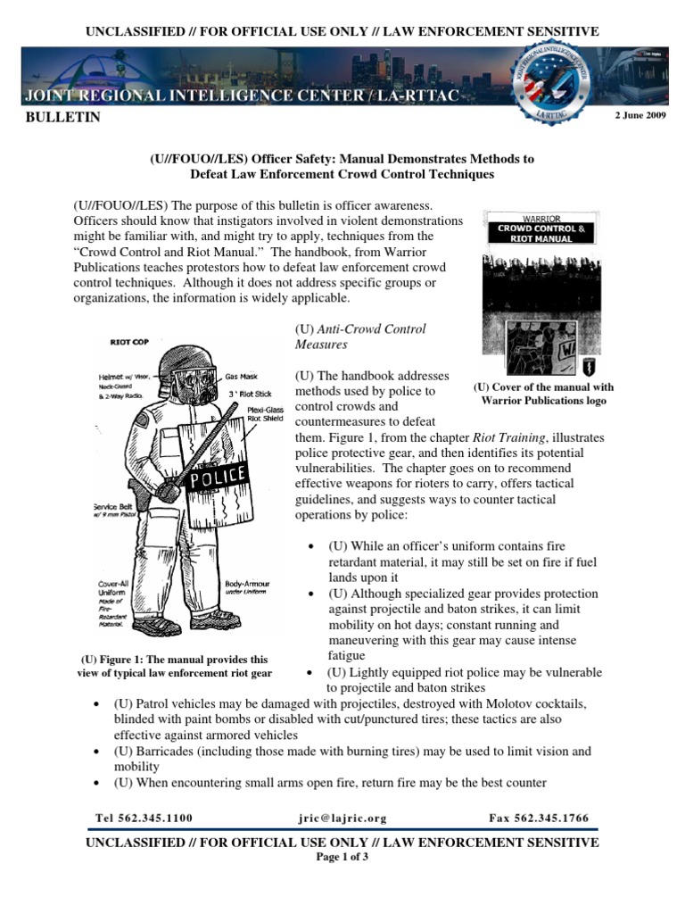 Methods To Defeat Law Enforcement Crowd Control Techniques | PDF | Riot ...