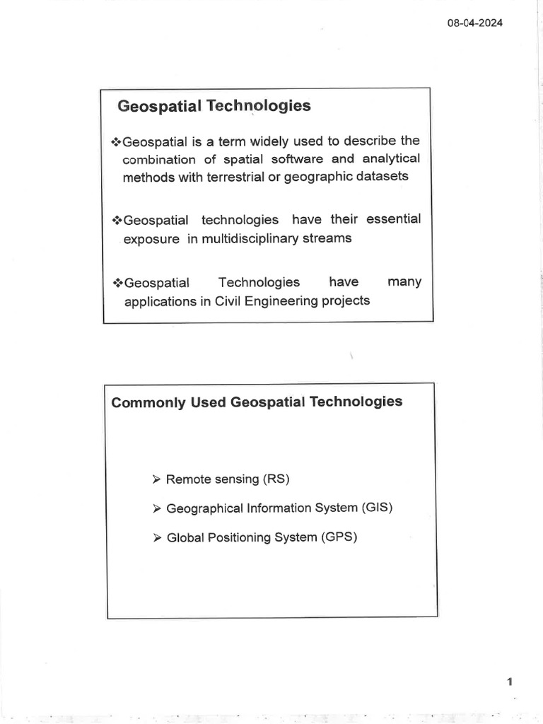 Geospatial Technology | PDF