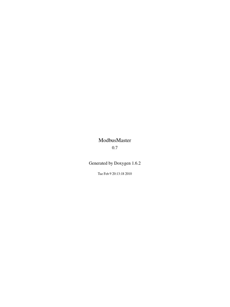 ModbusMaster Class Overview | PDF | Method (Computer Programming ...