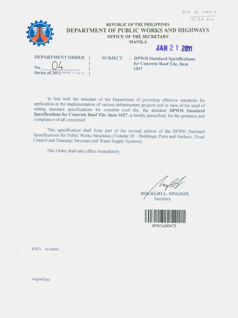 DPWH | PDF | Roof | Framing (Construction)