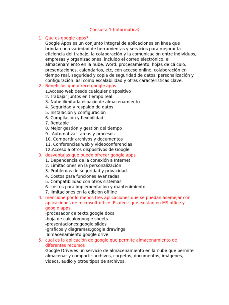 Consulta 1 | PDF | Software | Tecnologías de la información