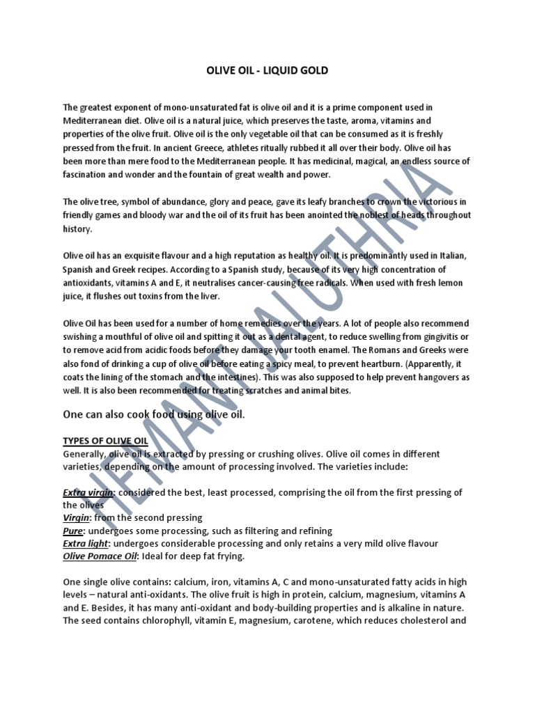 HJ Olive Oil PDF Cooking Oil Trans Fat