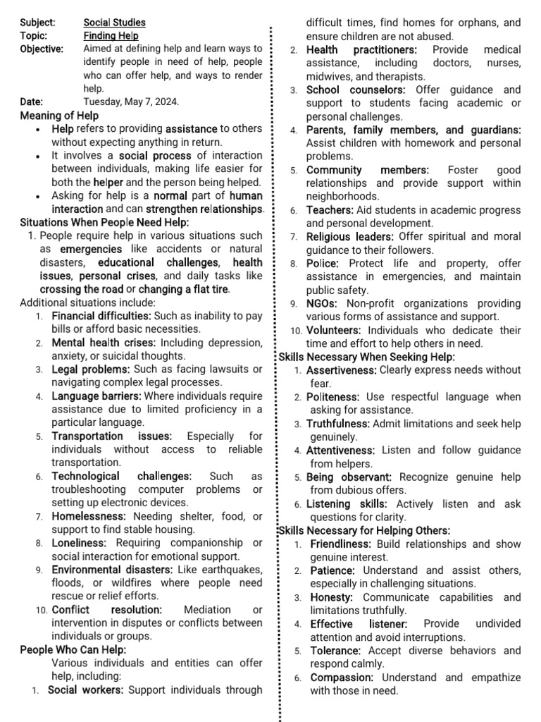 SOS.T3JS2W4-Finding Help | PDF | Psychological Concepts | Social Psychology