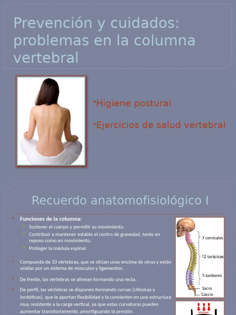 Prevención del Dolor de Espalda | PDF | La columna vertebral | Dolor lumbar