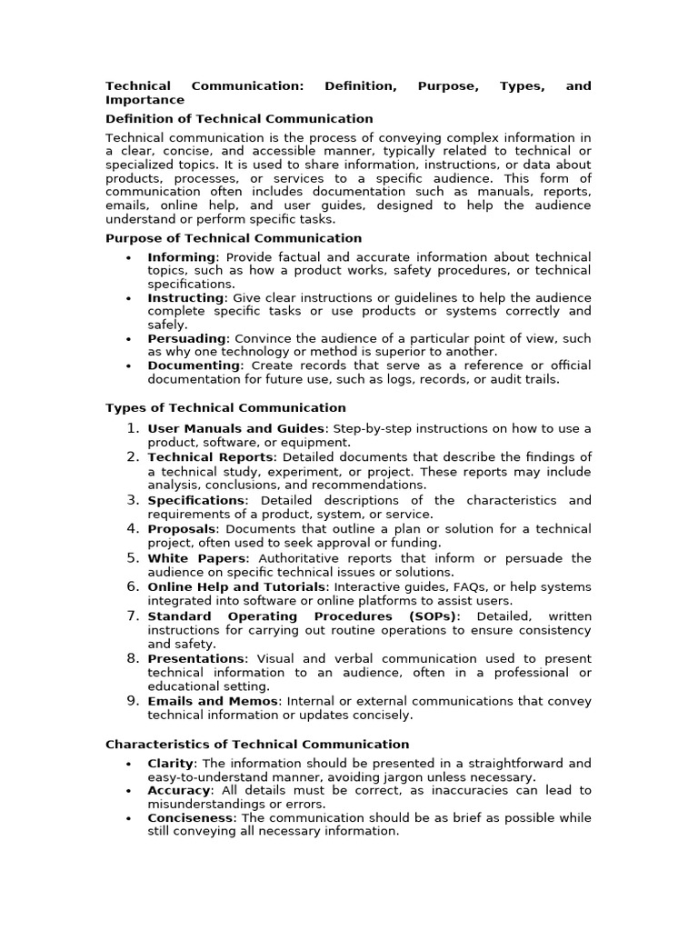 Technical communication pdf technical communication communication