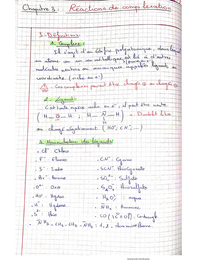 Reactions de Complexation PDF — free download