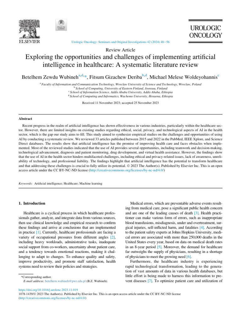 Exploring The Opportunities and Challenges of Implementing Artificial ...