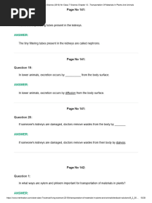 Living Science (2019) For Class 7 Science Chapter 12 - Transportation of Materials in Plants and Animals