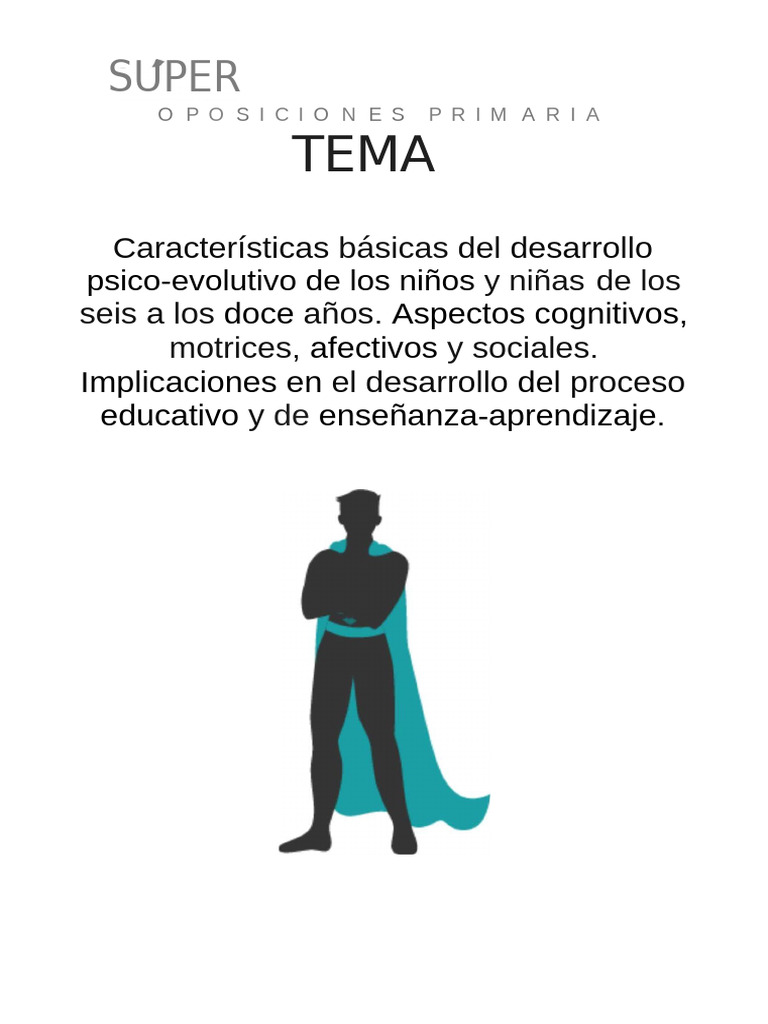 Tema 1 Primaria Resumen SP | PDF | Aprendizaje | Pensamiento