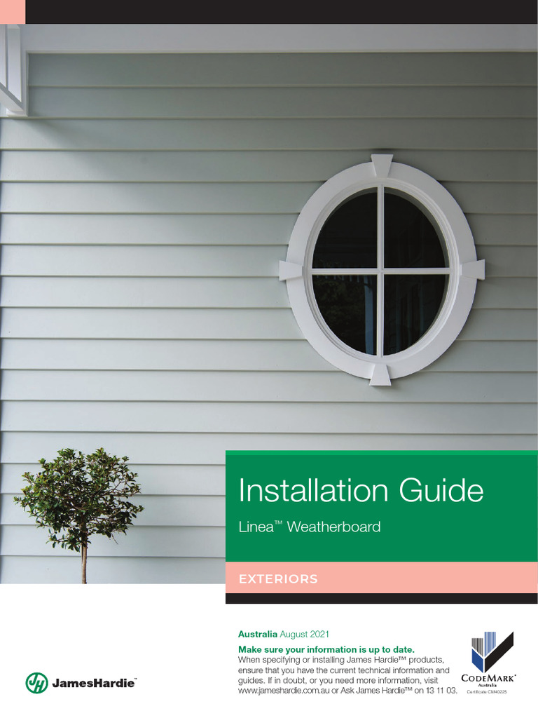 James Hardie Linea Installation Guide | PDF | Framing (Construction) | Wall