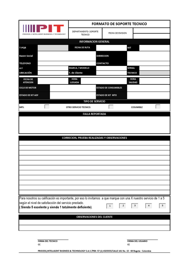 Formato Pit | PDF