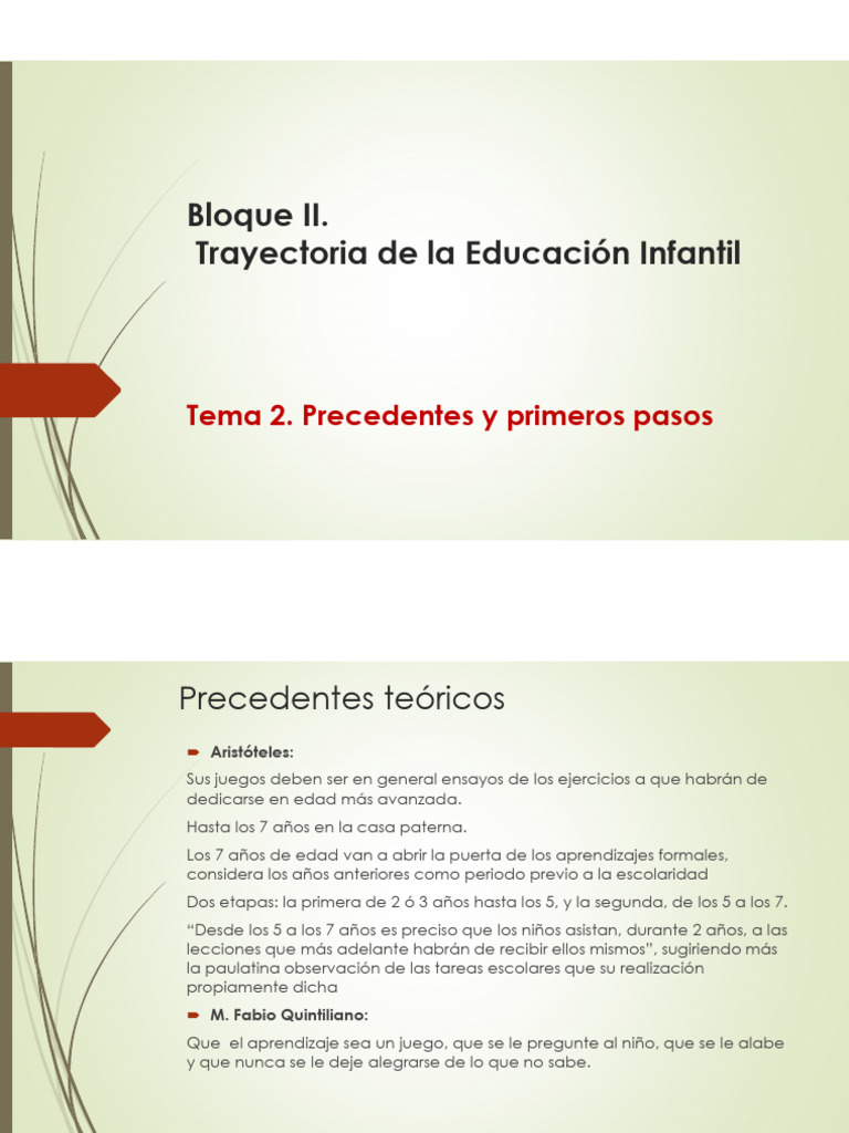 Tema 2 P.P. | PDF | Educación de la primera infancia