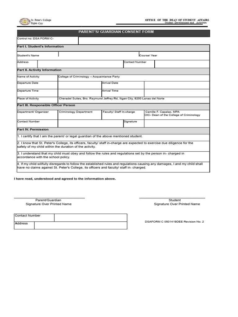 PARENTS CONSENT Acquaintance Party | PDF | Career & Growth | Law