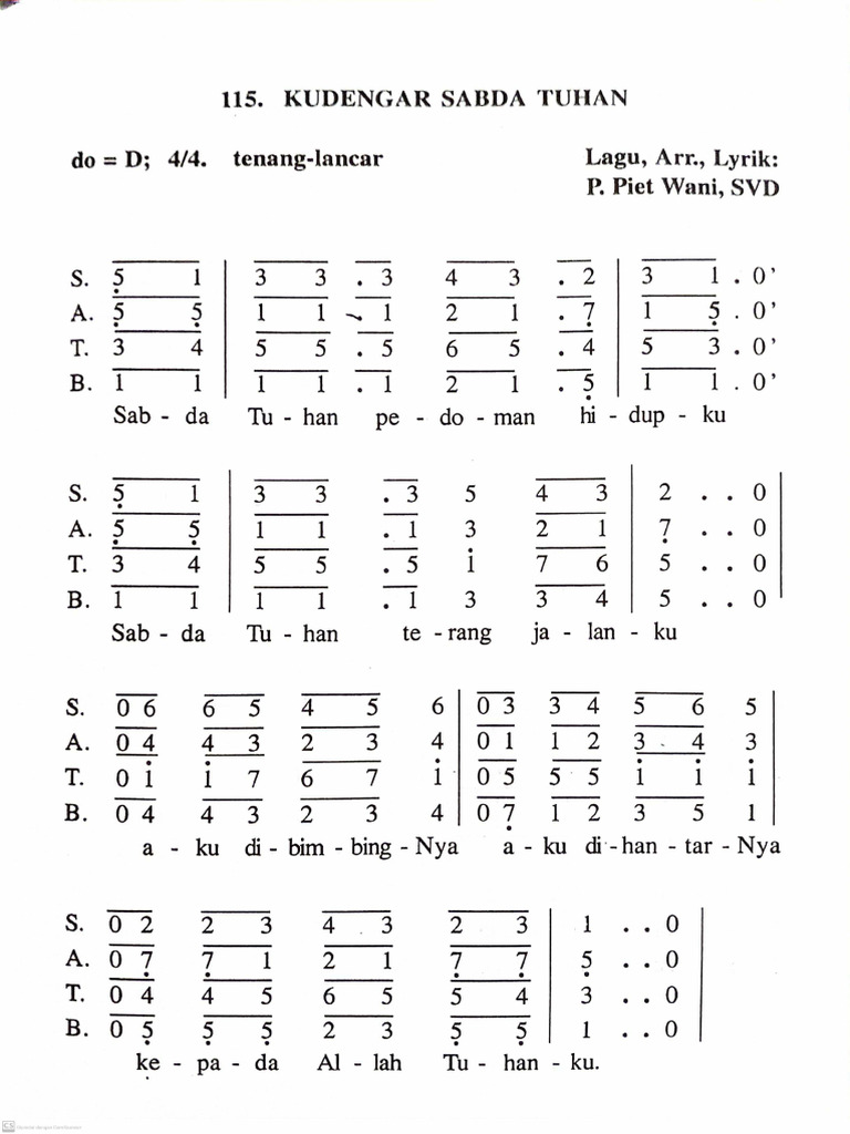Kudengar Sabda Tuhan-P. Piet Wani, SVD | PDF