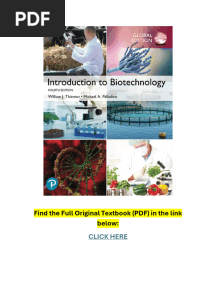Introduction To Biotechnology, Global Edition 4th Edition Textbook