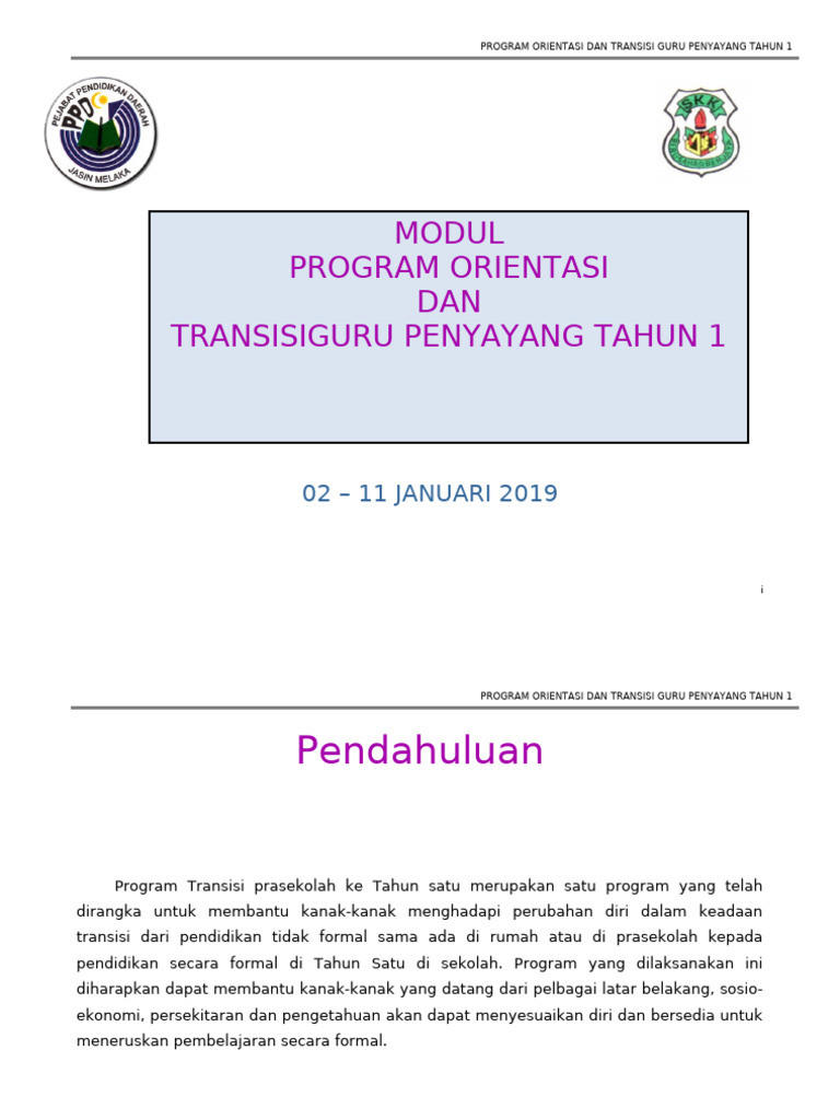 Program Transisi Tahun 1 oleh Lizah | PDF