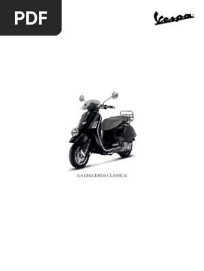 Vespa Brochure Suspension Vehicle Automatic Transmission