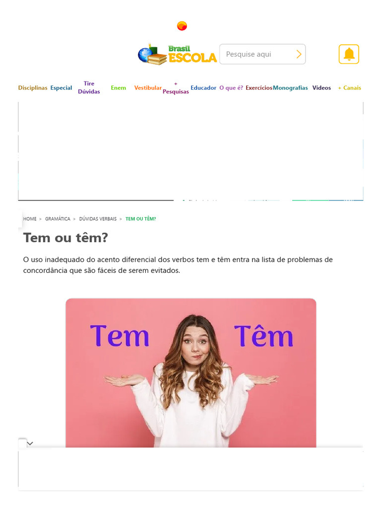 Uso correto de 