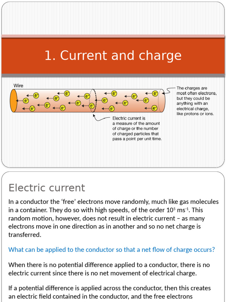 Current and Charge | PDF | Electric Current | Electrical Resistivity ...