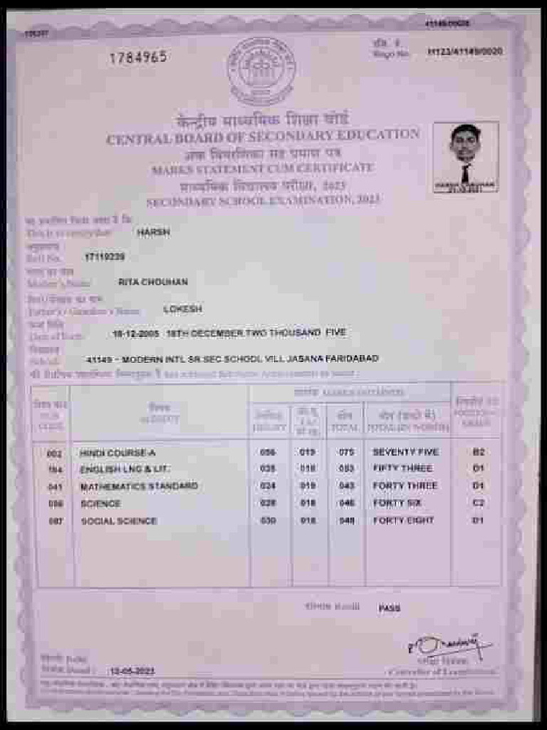 10th Marksheet - 11zon | PDF