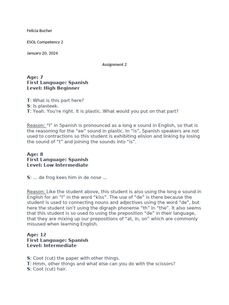 Bucher Assignment 2 C 2 | PDF | English Language | Word