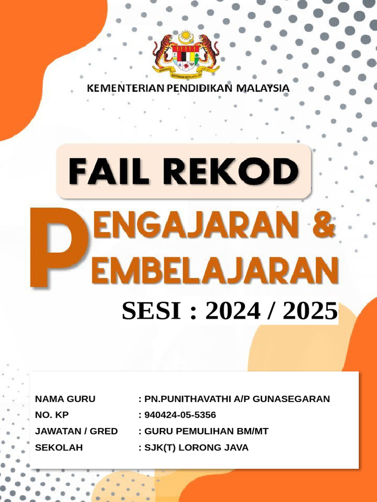 Fail Rekod Mengajar Sesi 2023-2024 | PDF