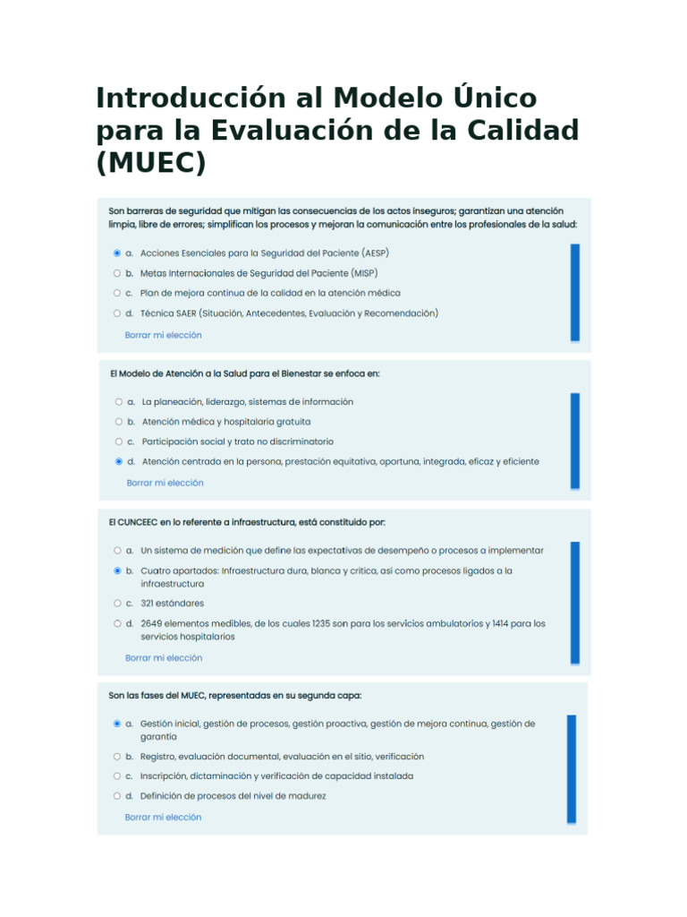 Introducción Al Modelo Único para La Evaluación de La Calidad | PDF