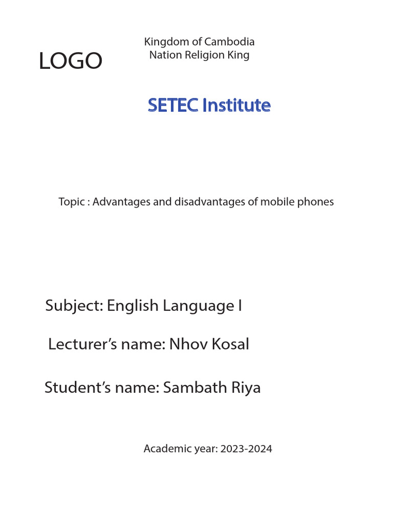 Cover Page | PDF | Business | Technology & Engineering