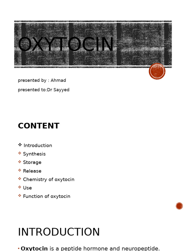 Oxytocin | PDF | Science & Mathematics
