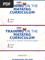 Matatag Curriculum IDF Overview | PDF | Instructional Design | Learning