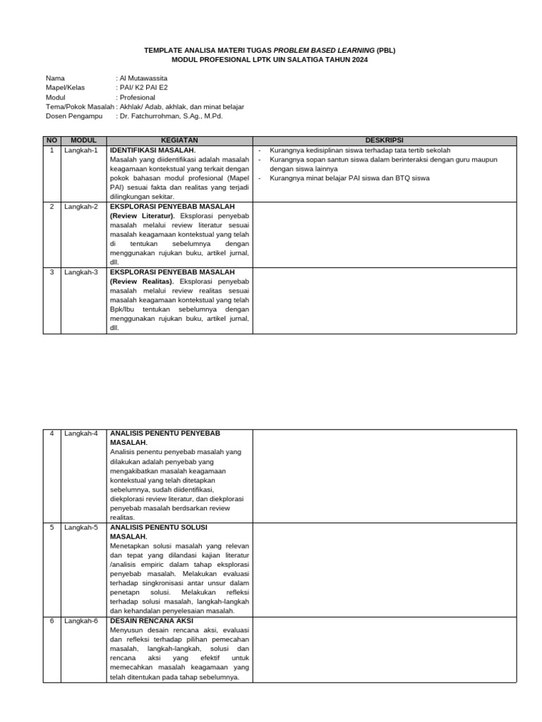 Tugas PBL 1 | PDF