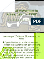Cultural Movement in Korea, 1970' 1990'
