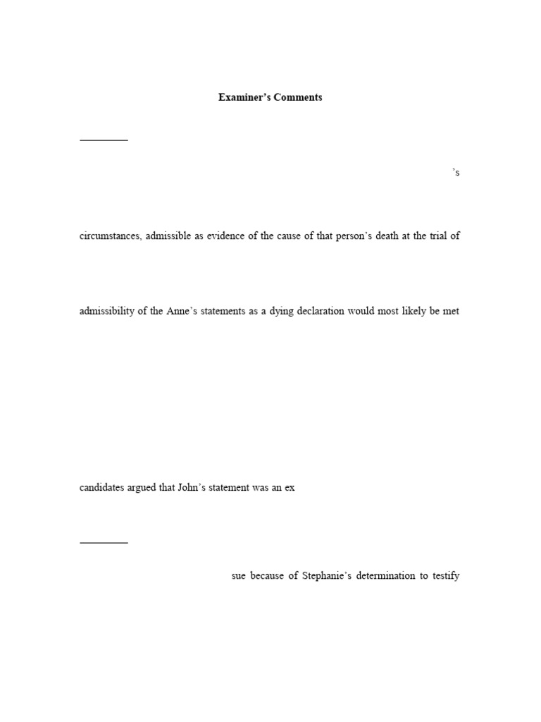 PCLL Conversion Exam Insights: Evidence Law | PDF | Witness | Hearsay