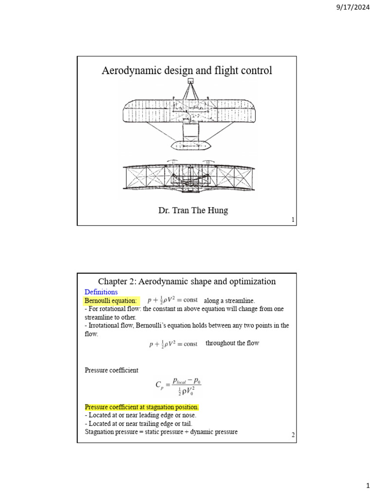 Pressure Coefficient in Aerodynamics | PDF | Airfoil | Drag (Physics)