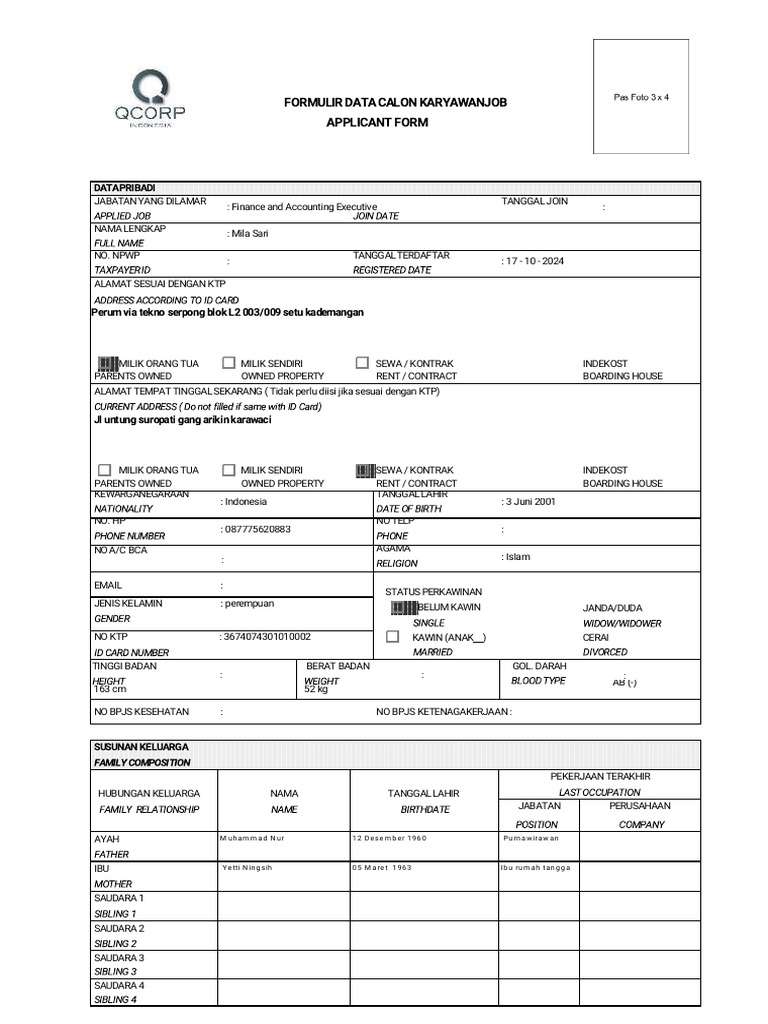 Job Requisition Form (Bo) | PDF