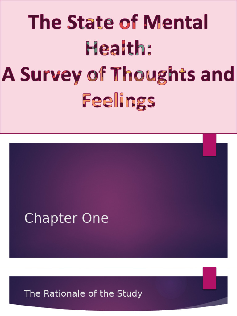 A State of Mental Health A Survey of Thoughts and Feelings | PDF ...