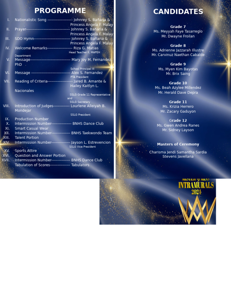 Pageant Final Program-1 | PDF