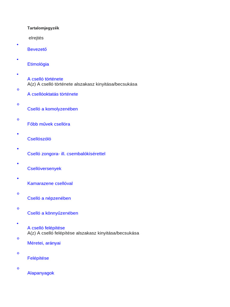 Cselló | PDF