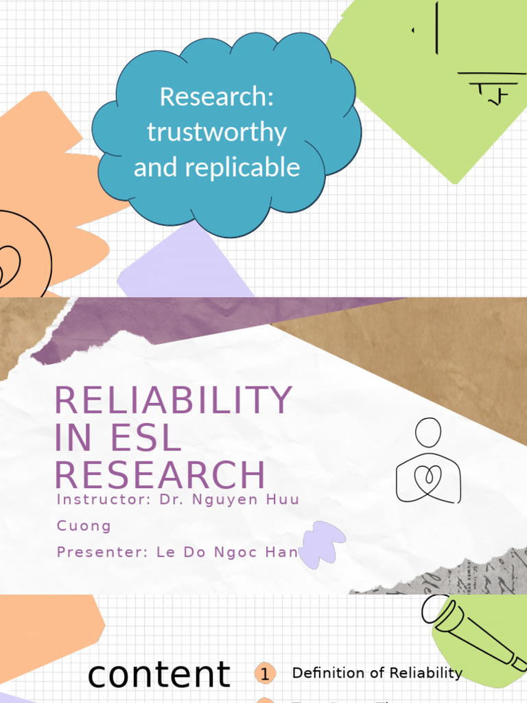 Understanding Reliability in ESL Research | PDF | Methodology | Science
