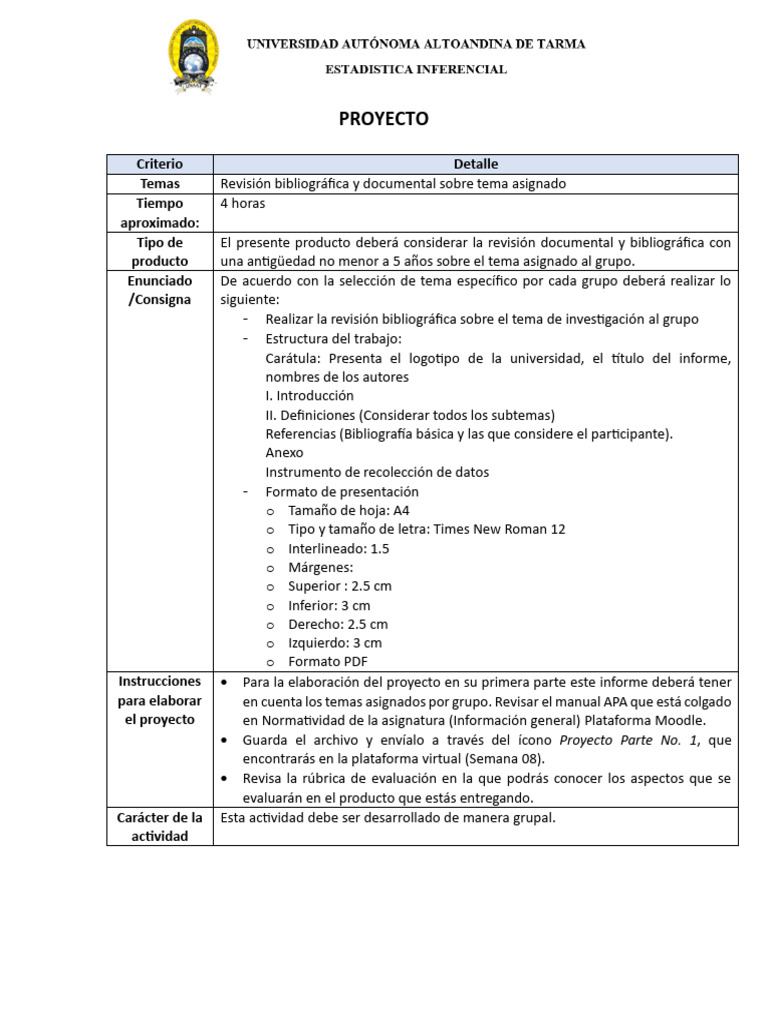 Proyecto | PDF | Estilo apa
