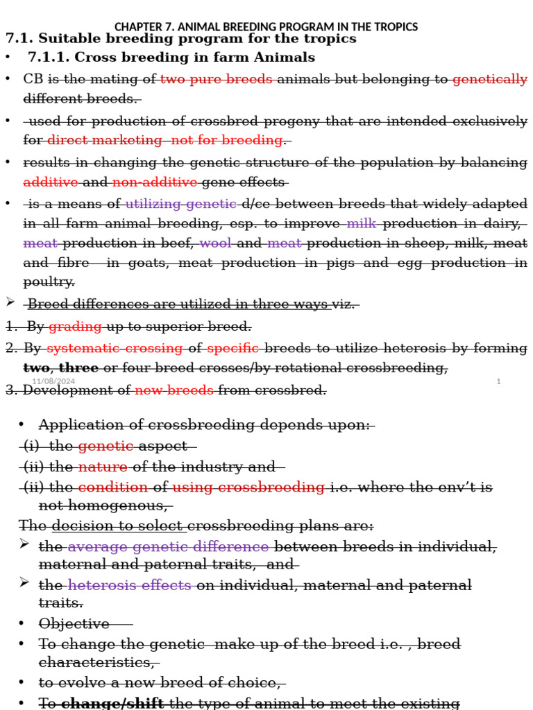 CHAPTER 7, 8 Breeding | PDF | Zygosity | Sheep