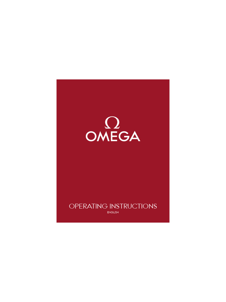 Omega Watch Operating Instructions | PDF | Watch