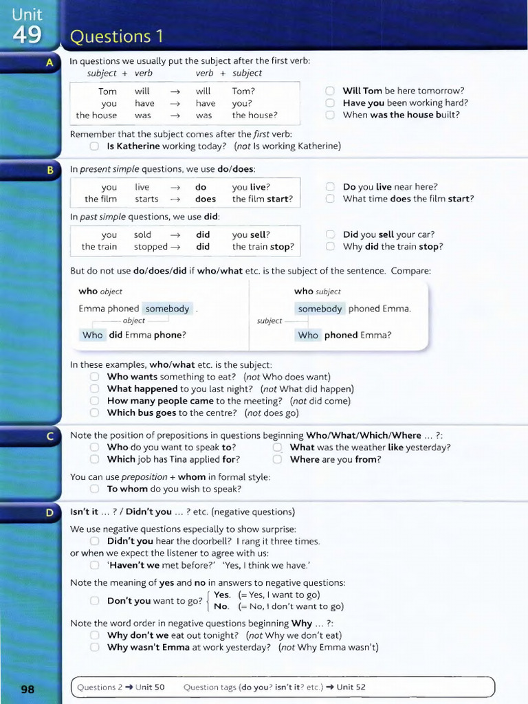 How to Formulate English Questions | PDF | Verb | Subject (Grammar)